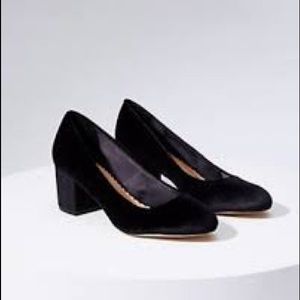 Loft Velvet Block Heel Pumps